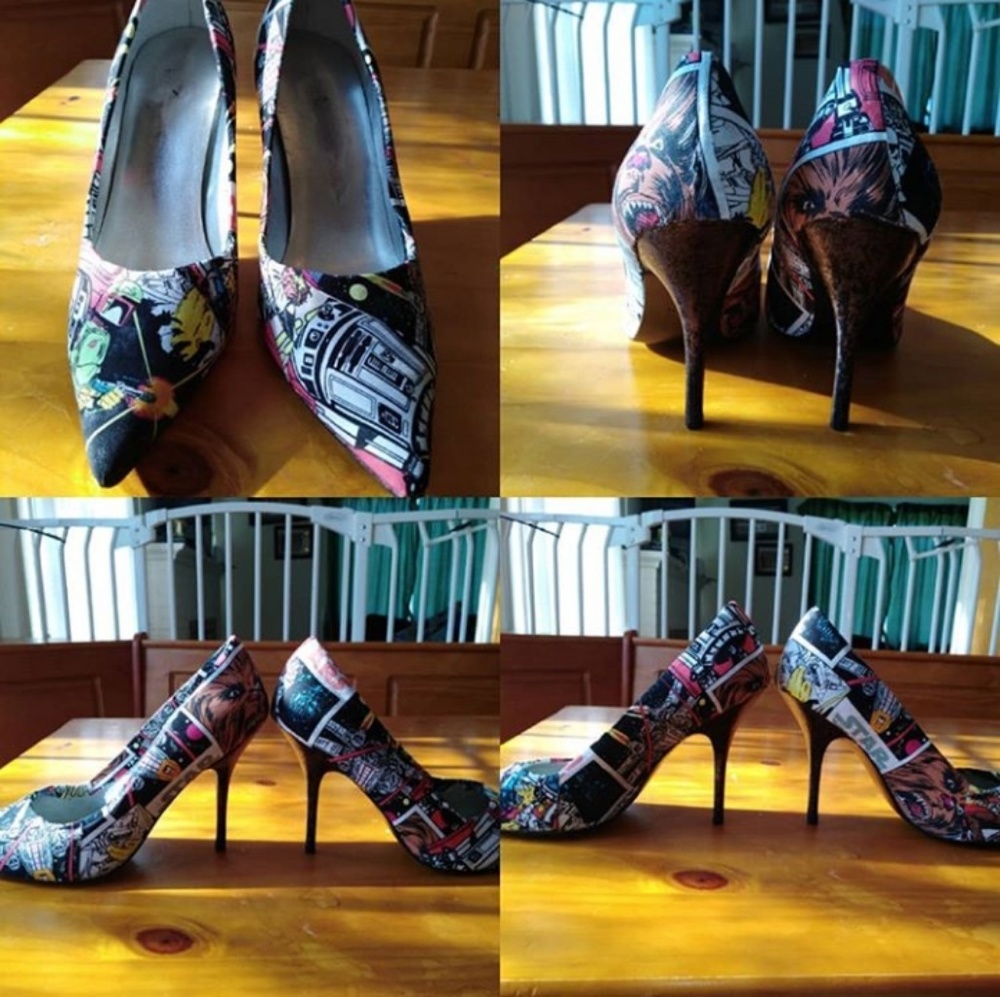 Talk Jedi to Me pointed toe custom heels